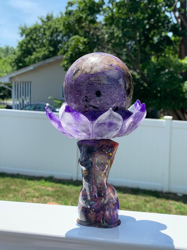 Custom Resin Crystal Sphere Holder/ Crystal Stand sphère non Etsy