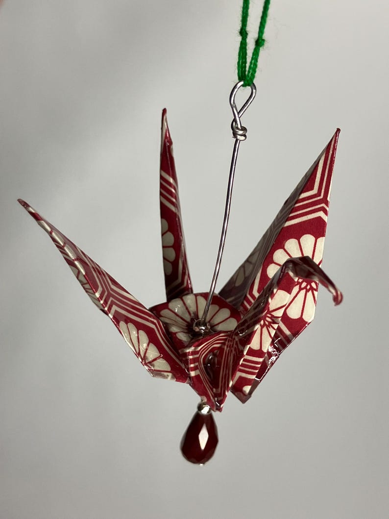 Handmade Origami Crane Christmas Tree Ornament - Etsy
