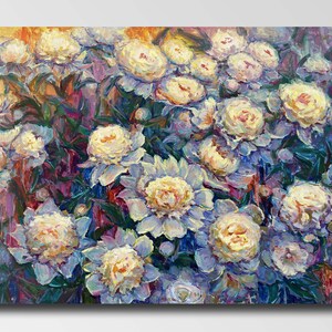 Peonies painting oil Peonies Artwork Floral Oil Painting Pink Peony Painting Colorful Bouquet Peonies Art impressionism oil