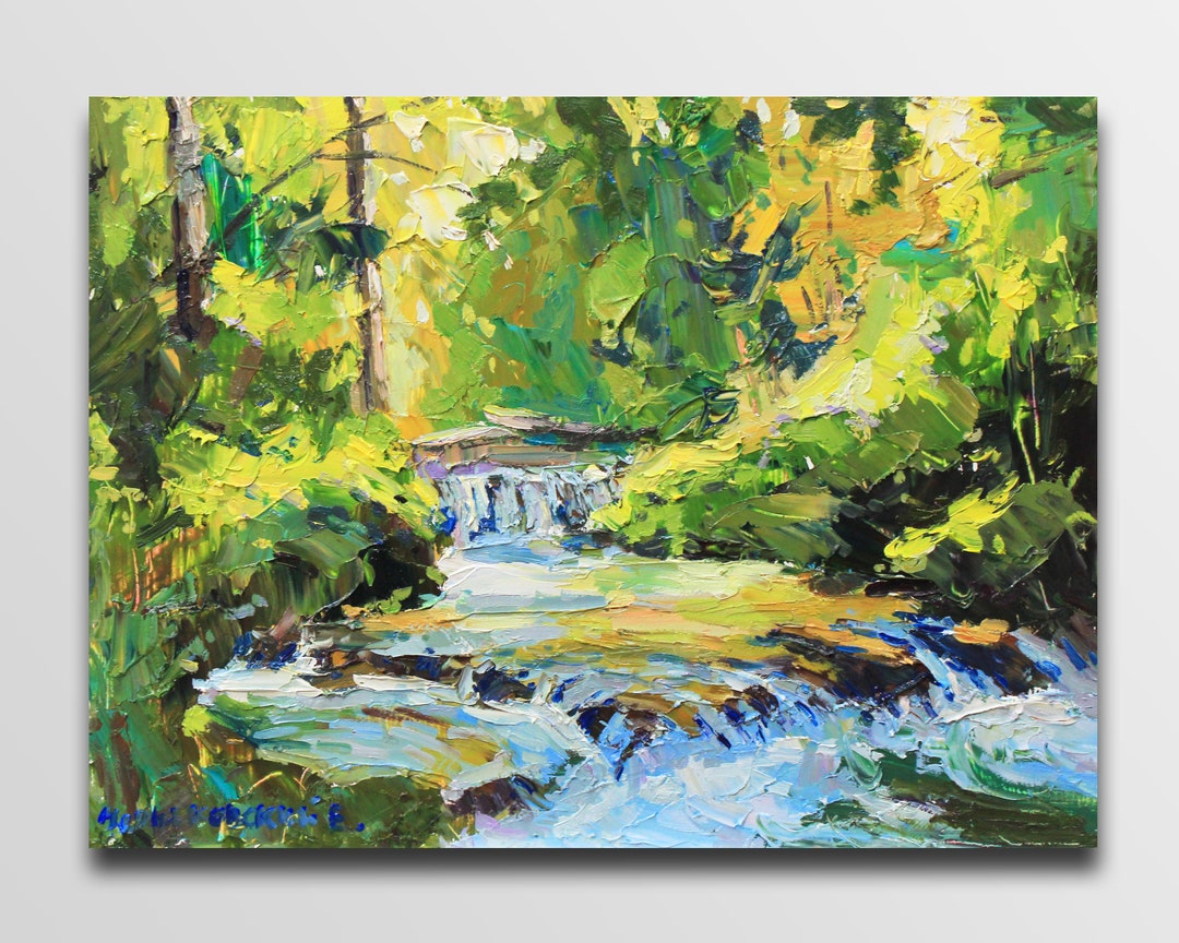 River Stones River Artwork River Painting Riverscape Painting Etsy Il 1080xN.3521933463 Nlxt