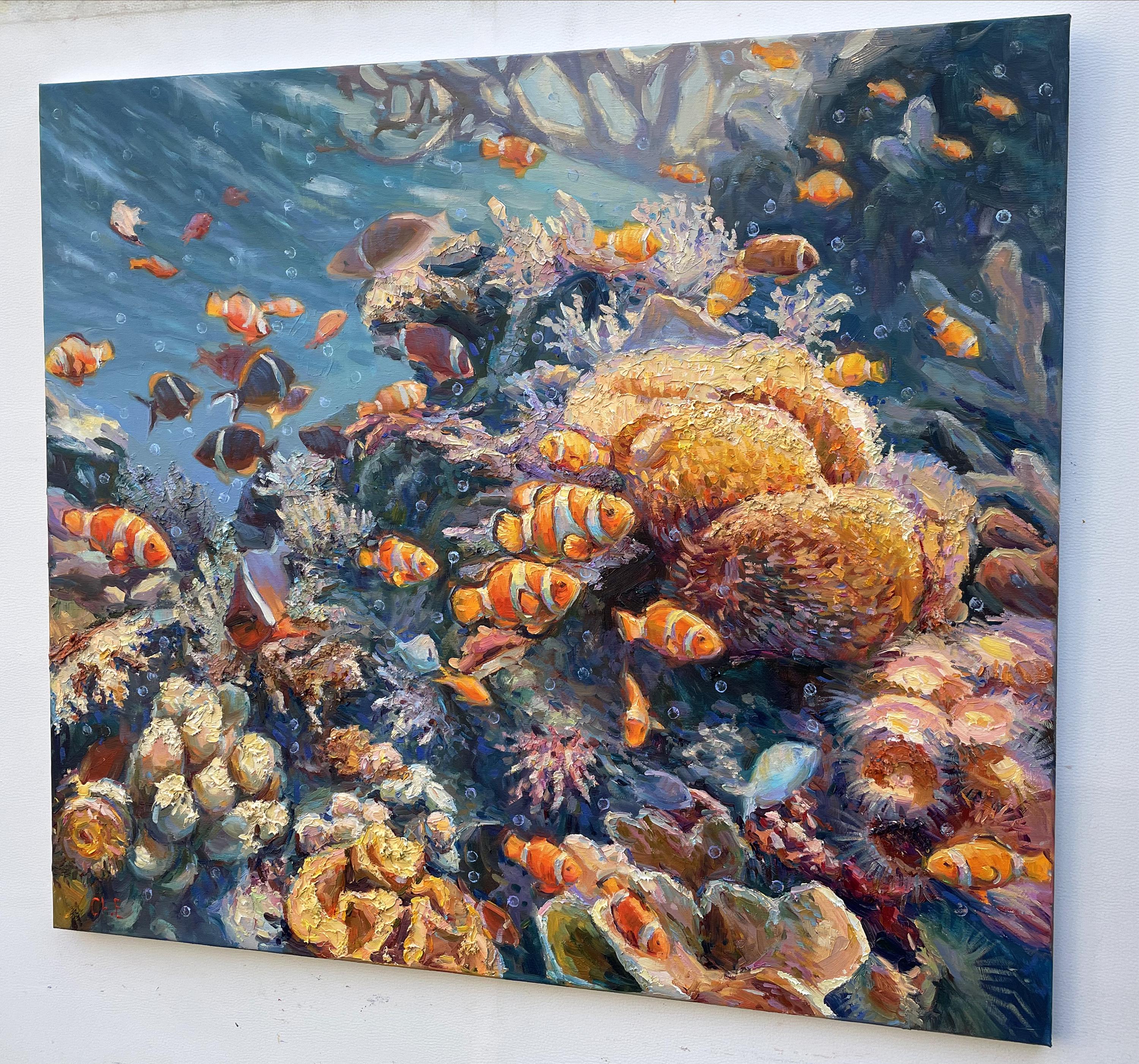 Quadro Vintage HUARCEY – Paesaggio Marino Costa Della Barriera Corallina Nera – Stampa Su Tela 20x25 Cm – Decorazione Rustica