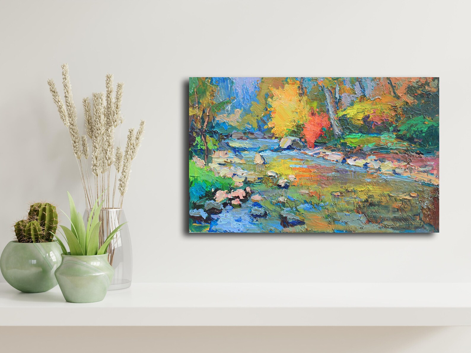River Stones River Artwork River Painting Riverscape Painting Etsy Il 1588xN.2913835340 8nsy