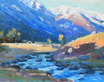 油彩画 川の風景 金色フレーム付き il_340x270.3409225547_9kg0.jpg
