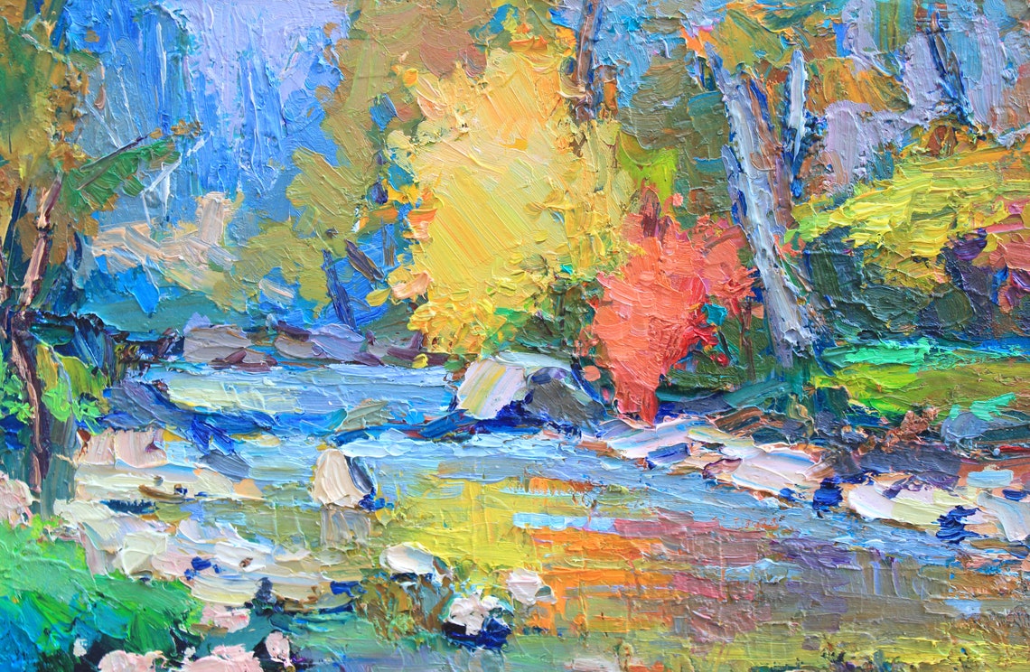 River Stones River Artwork River Painting Riverscape Painting Etsy UK Il 1140xN.2961495135 6fc9