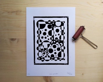 Linocut print "Long Way Home" | DIN A4 | Sustainable paper made from recycled organic cotton