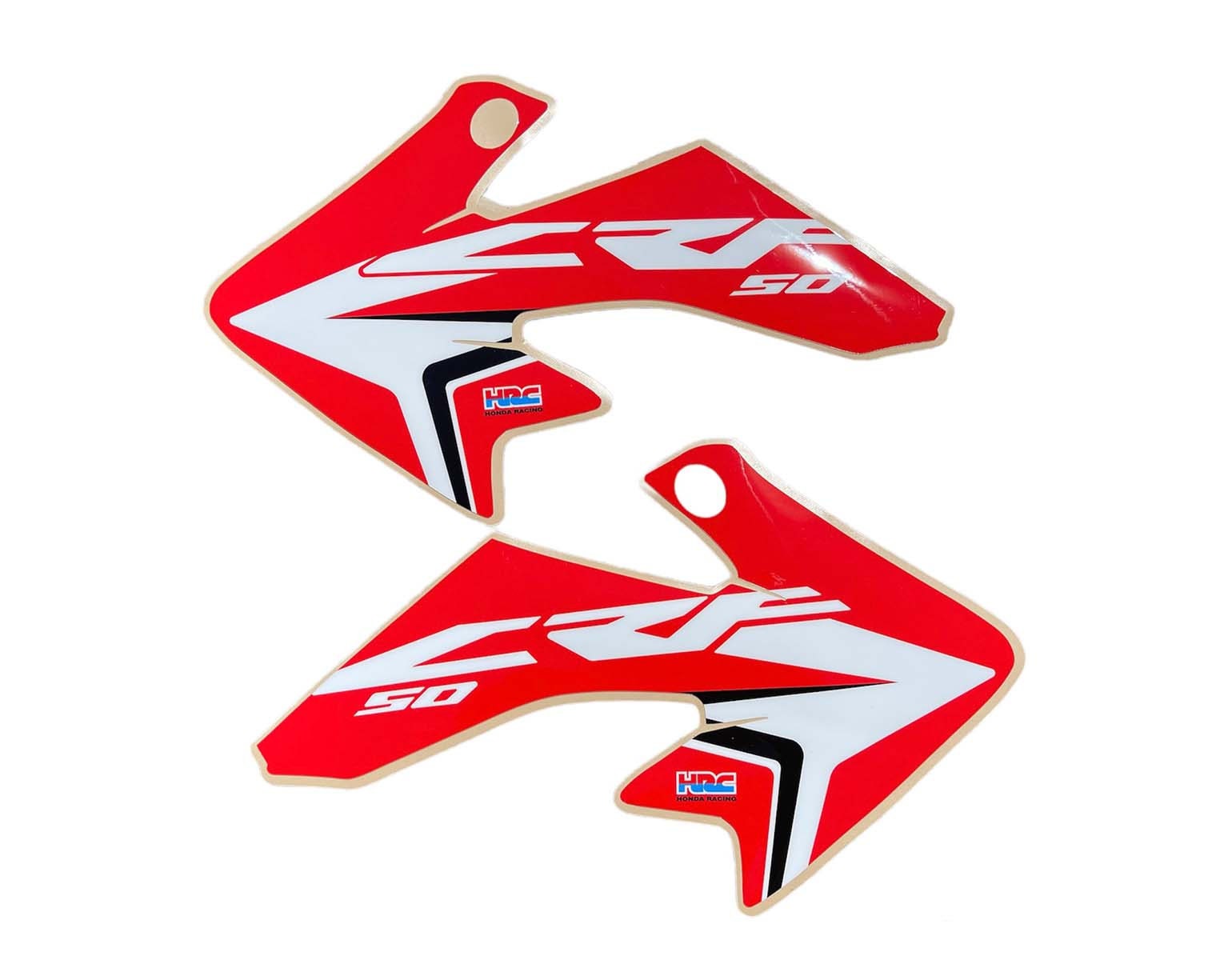 Honda CRF50 HRC Red MX Graphics Decals 2004-2022 21mil Thick Laminated