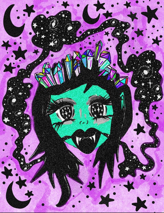 Space Girl Digital Digital Download Etsy