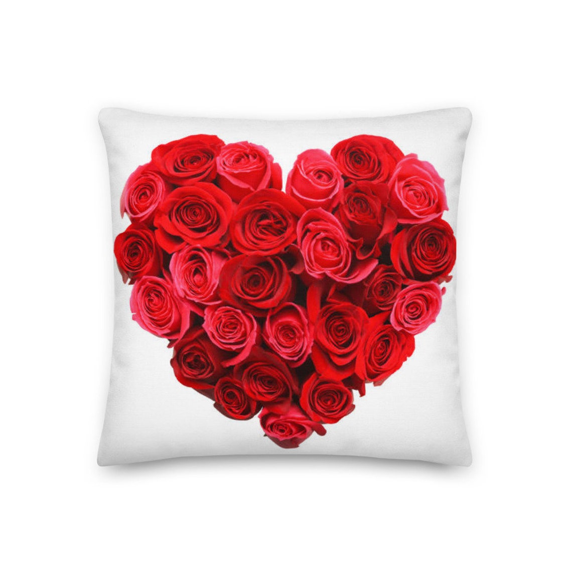 Red Heart shaped Pillow Rose Throw Pillow Red Throw Pillow | Etsy