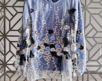 Florale Bluse 2 Layer