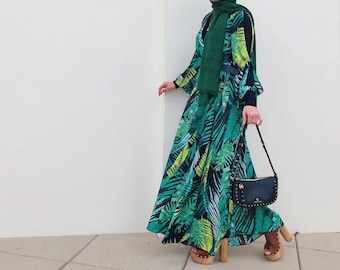 long tropical dresses