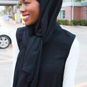 Square Chiffon Hijab Square Hijab, Square Scarf, Headscarf, Hijabi Fashion, Headcover Black
