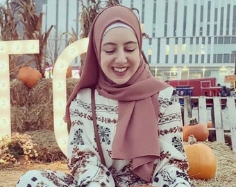 Rechthoekige hijabsjaal met textuur