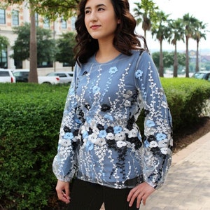 2-Layer Floral Blouse