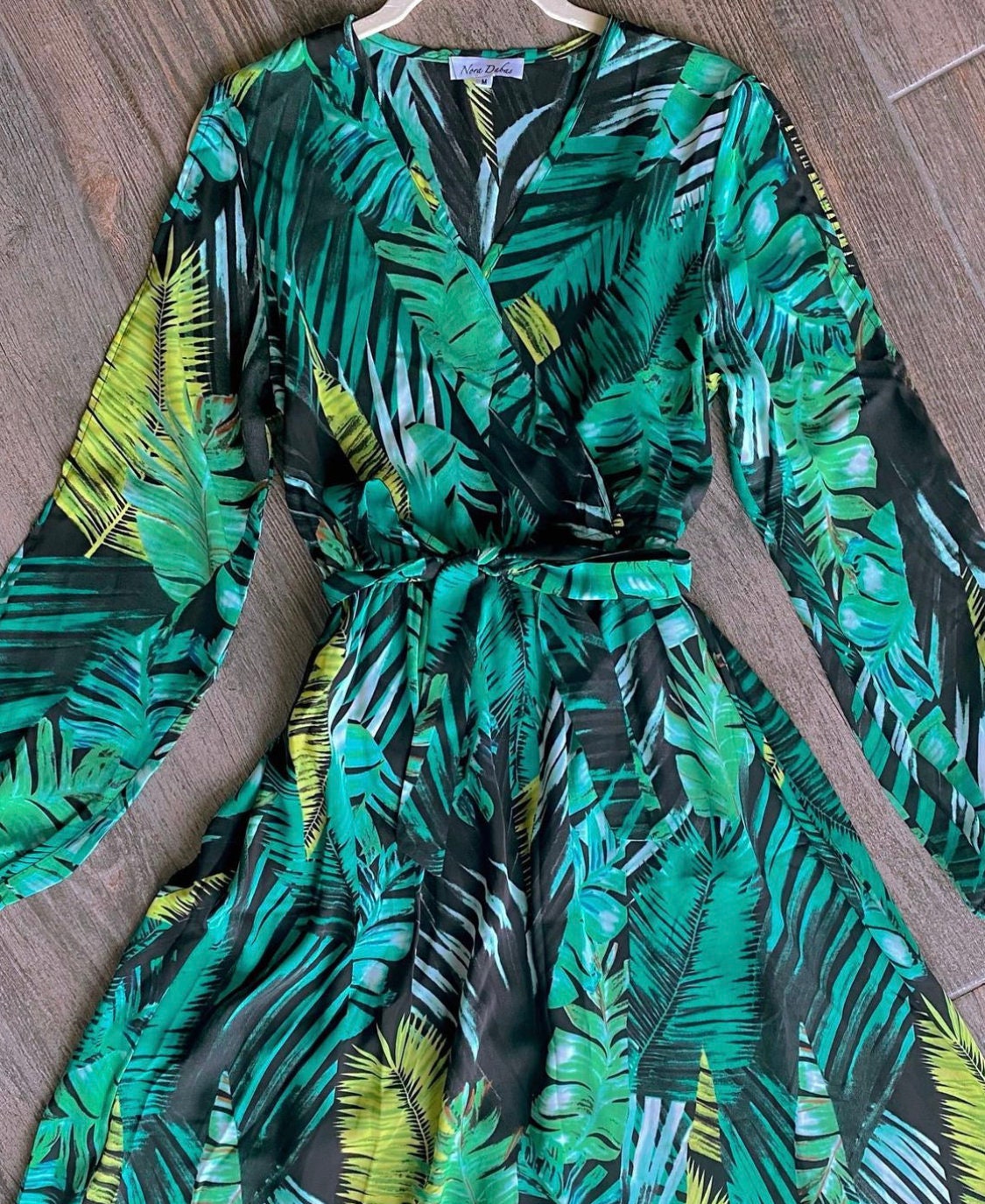Tropical Long Sleeve Maxi Dress - Etsy