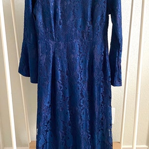 Long Sleeve Maxi Modest Dress (Vibrant Navy)