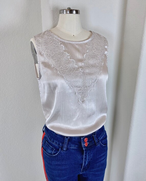 silver lace top