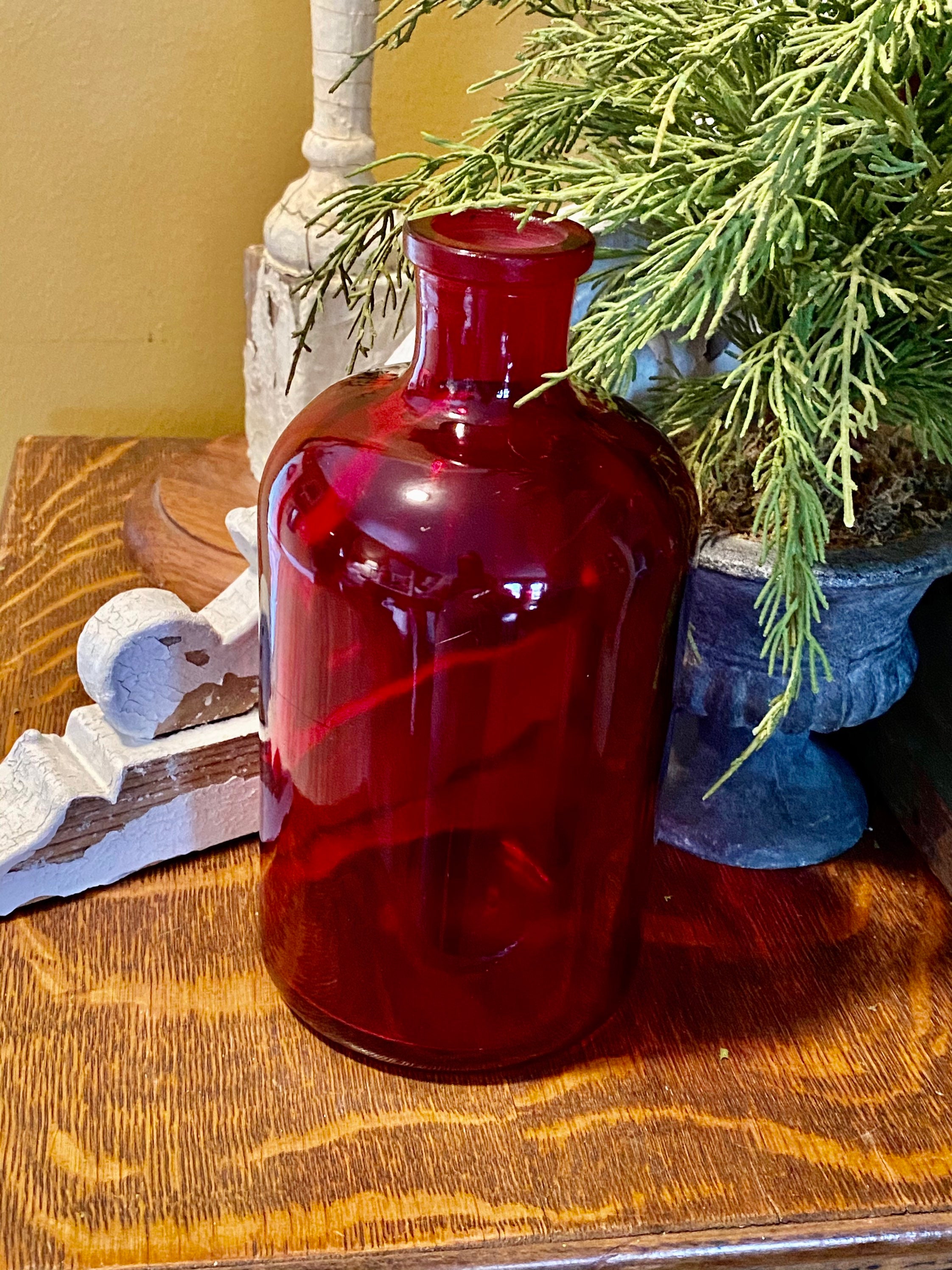 Kimax Bottle Vintage Laboratory Bottle 1000 ml Red Glass Etsy