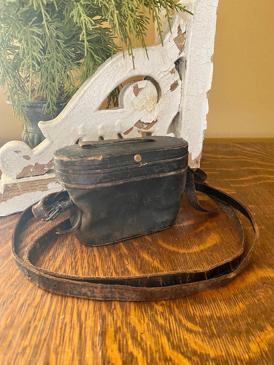 Binoculars Case Vintage Leather Binoculars Case Small Etsy