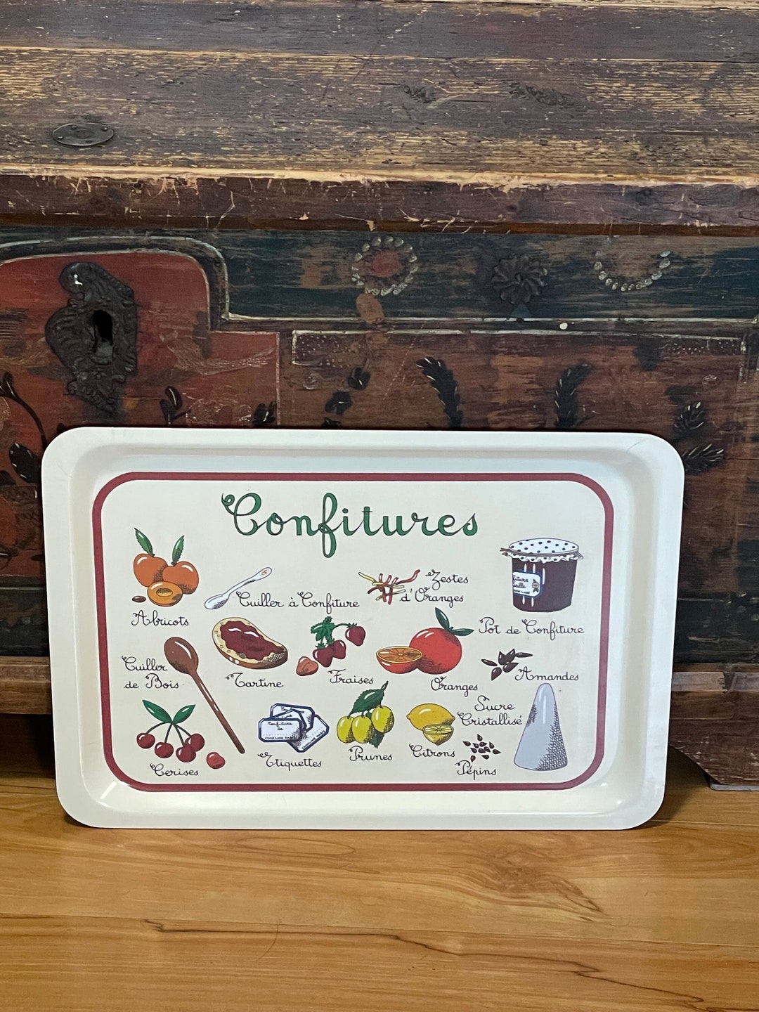 Vintage Inspired French Serving Tray Resin Tray Bar Ware Wall Decor