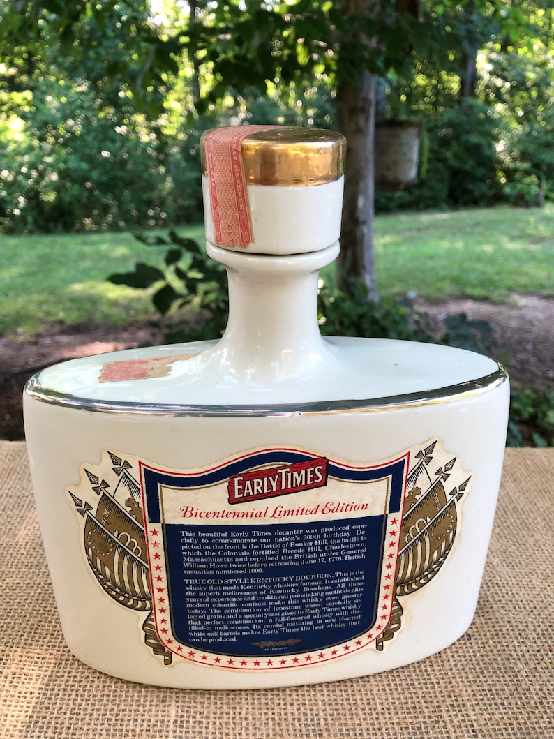 Liquor Decanters Vintage Bourbon Decanters Set of Three Etsy