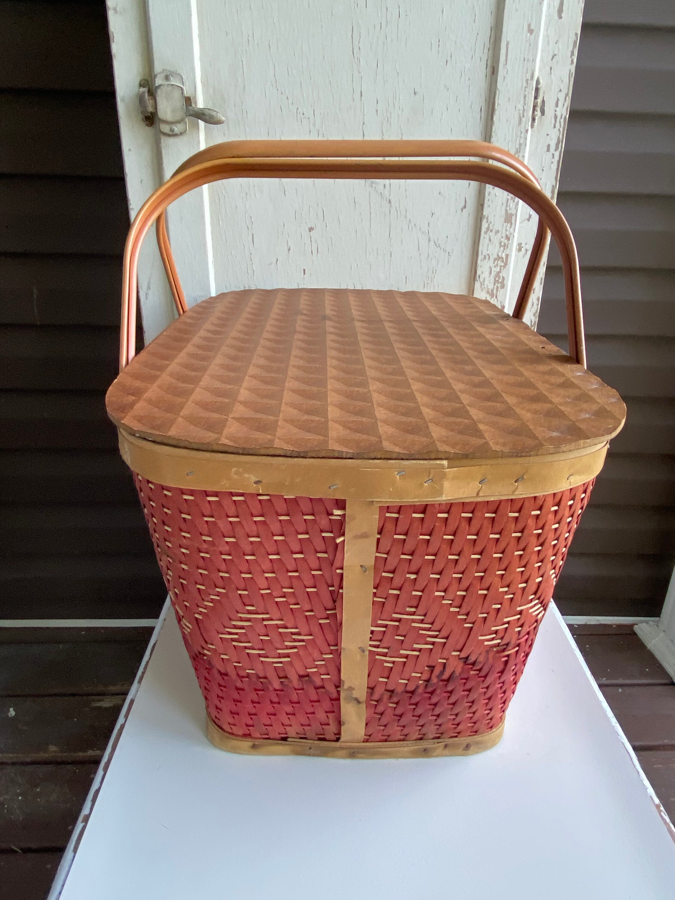 Picnic Basket Vintage Redmon Picnic Basket Outdoor Dining Etsy
