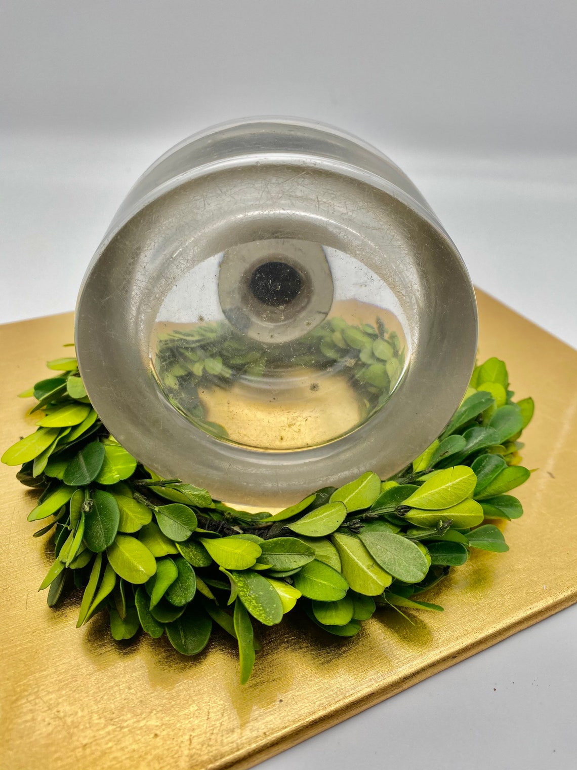 Ink Well Vintage Brass and Glass Ink Well Oversize Ink Etsy