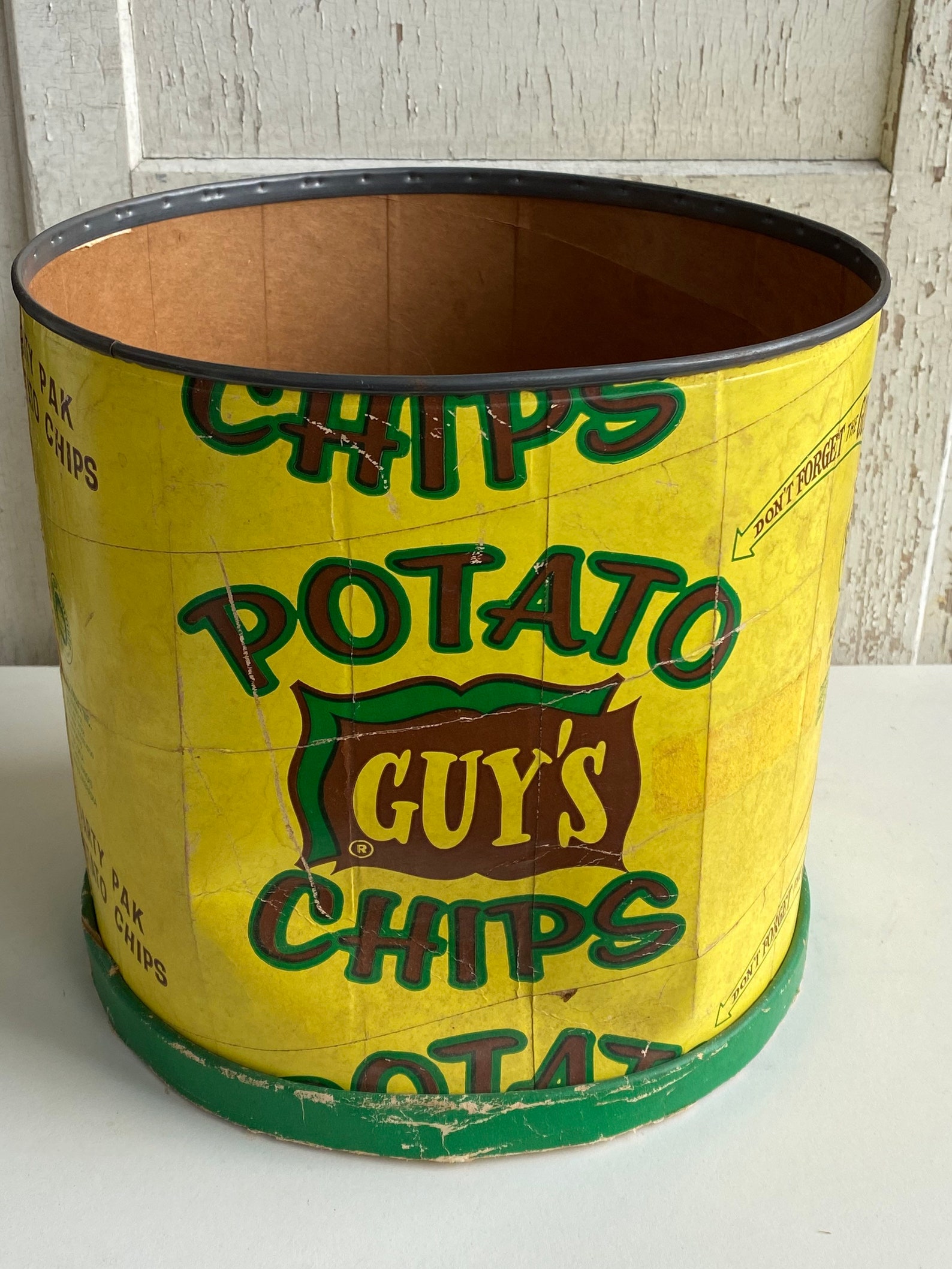 Potato Chip Can Vintage Guy's Potato Chip Can Retro Etsy