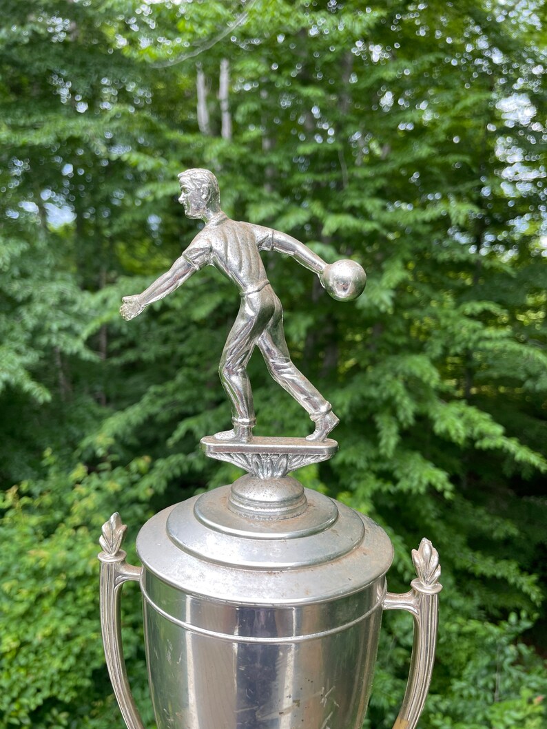 Vintage Trophy MID Bowling Trophy Shelf Decor Etsy