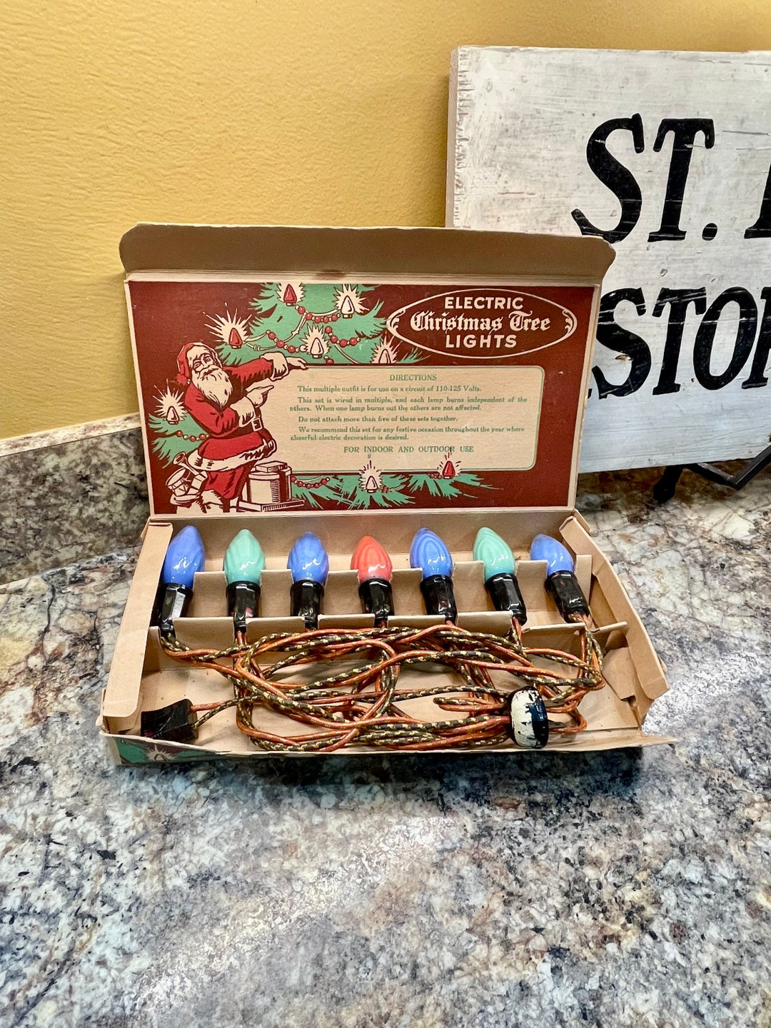 Vintage Amico Electric Christmas Tree Lights Mid Century Lighting