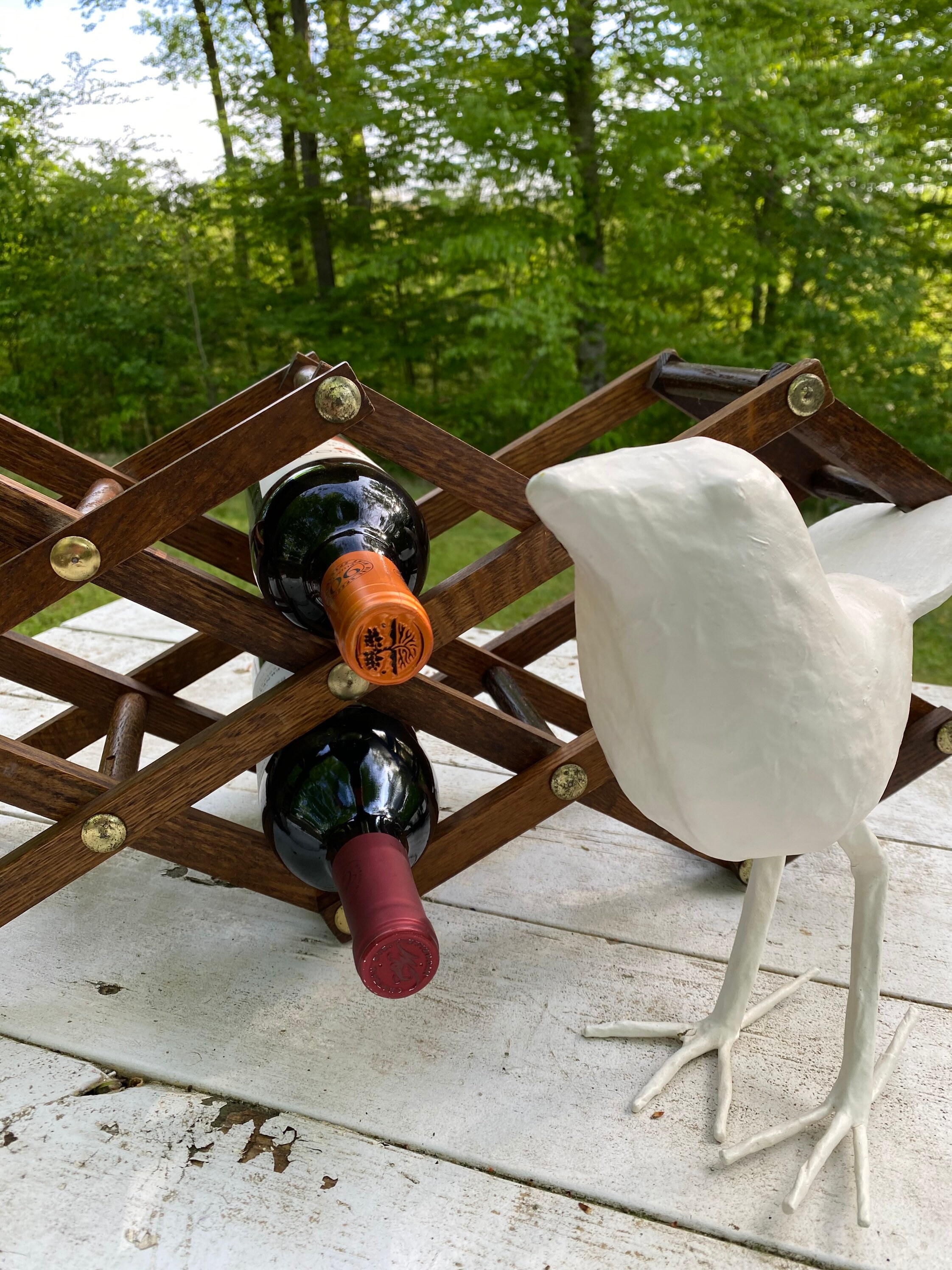 Wine Rack Vintage Wood Folding Wine Rack Wine Storage Etsy