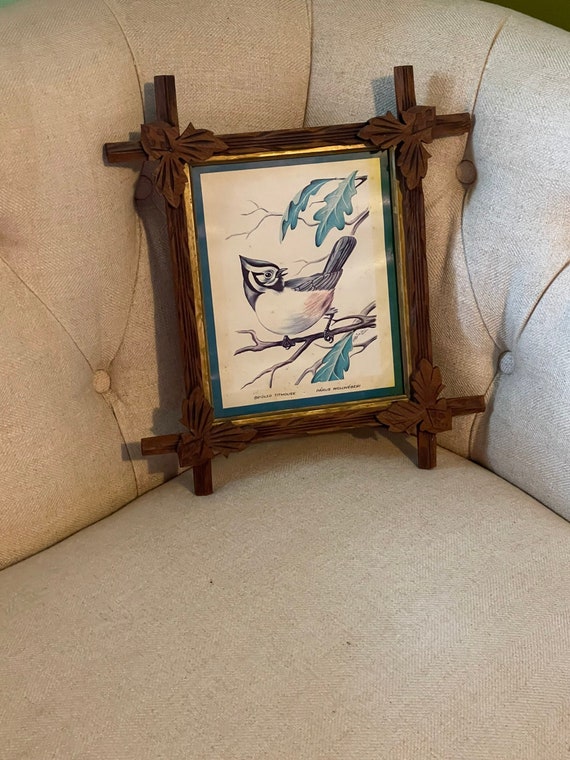Wooden Criss Cross Frame Vintage Adirondack Frame Framed Etsy