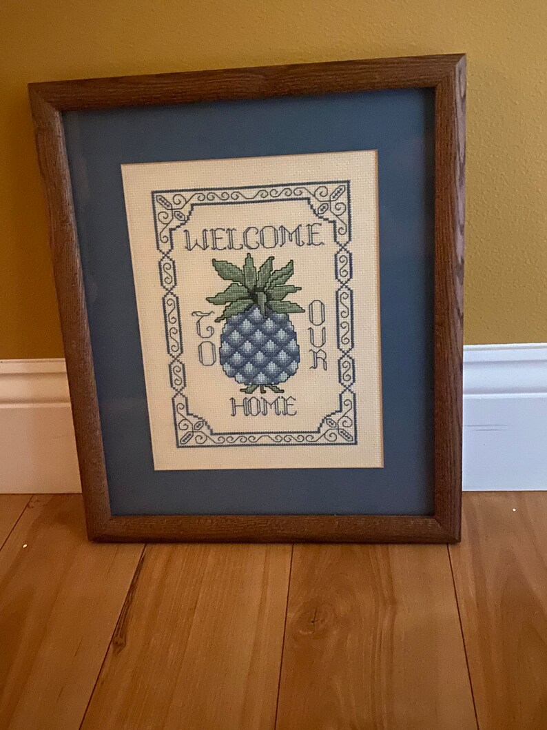 Counted Cross Stitch Vintage Framed Cross Stitch Etsy