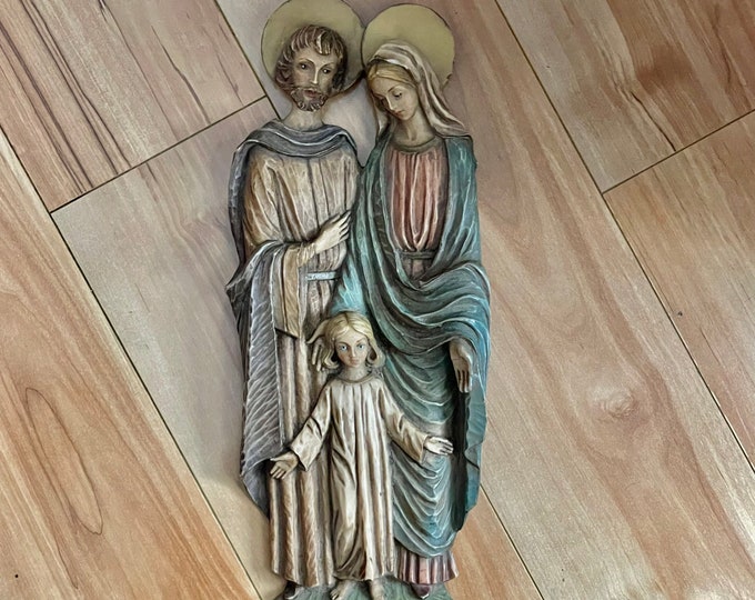 Vintage Religious Decor Holy Family Jesus Mary and Joseph Etsy