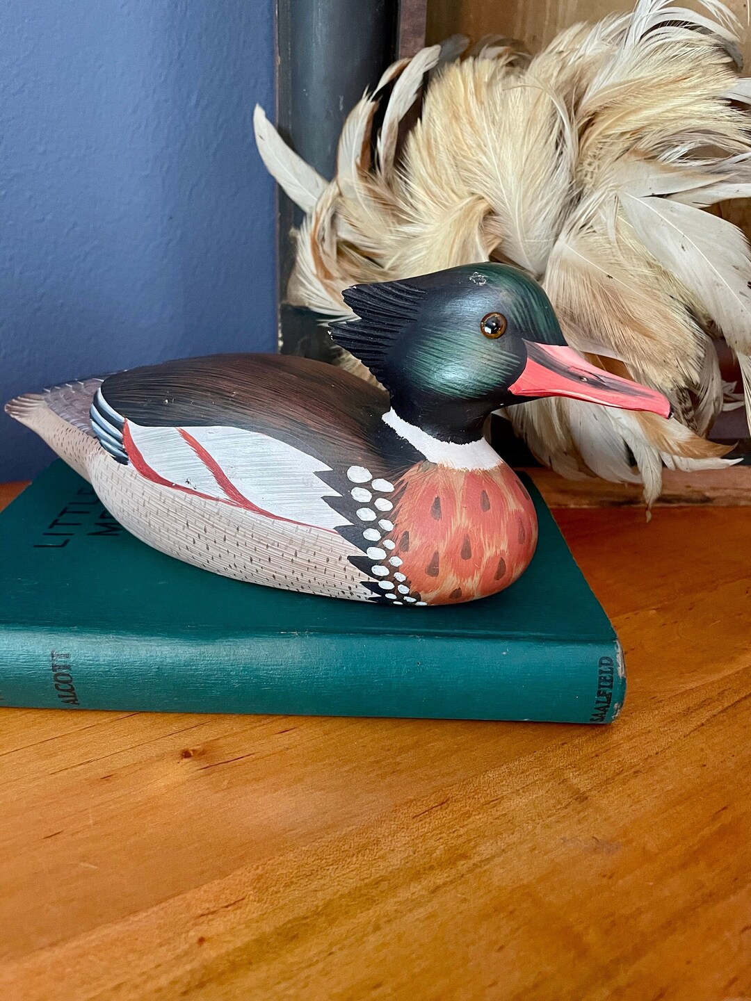 Vintage Hand Painted Wooden Duck Cabin Decor Man Cave Duck Etsy