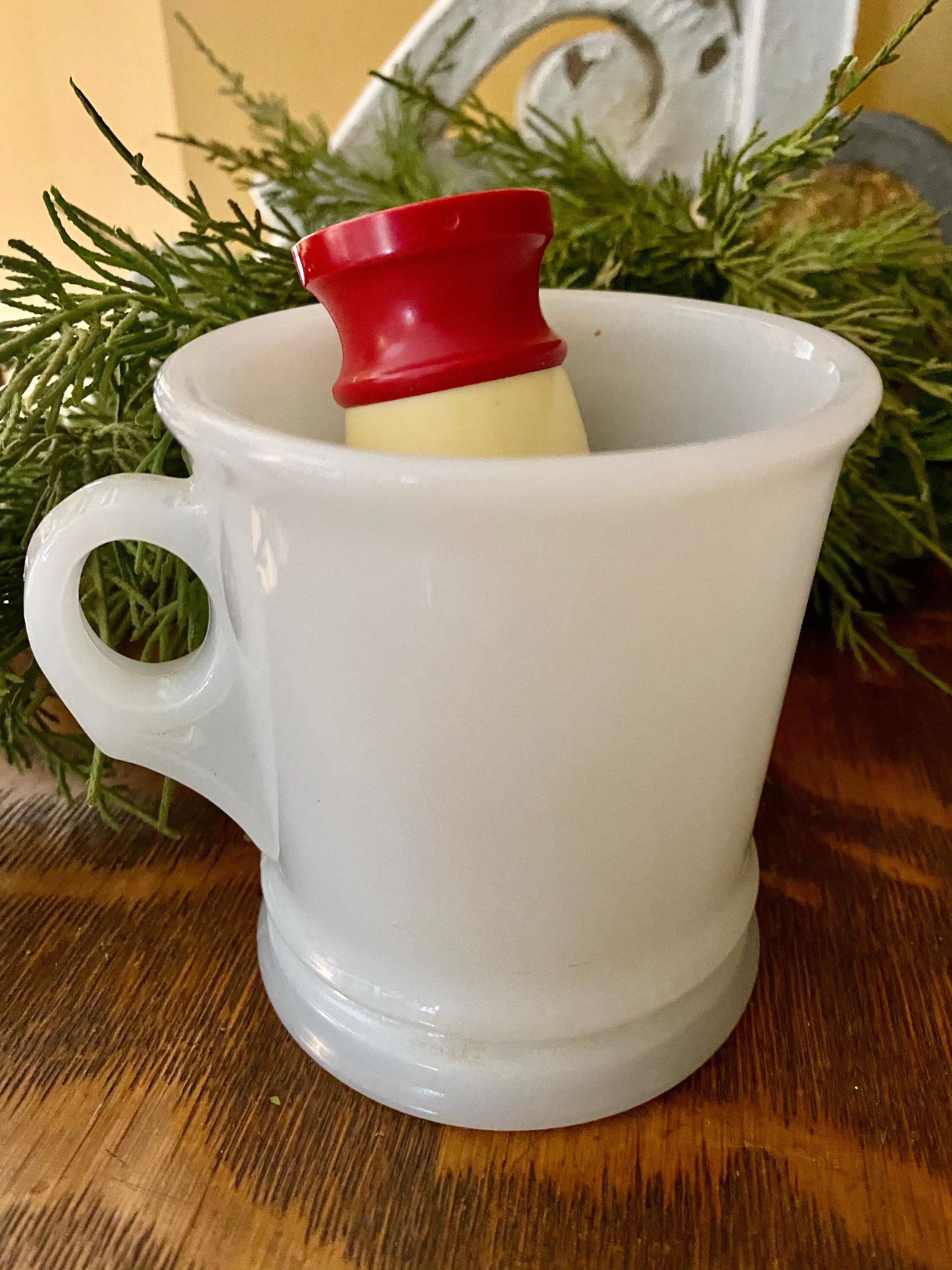 Shaving Cup and Brushvintage Milk Glass Shaving Mugavon Etsy