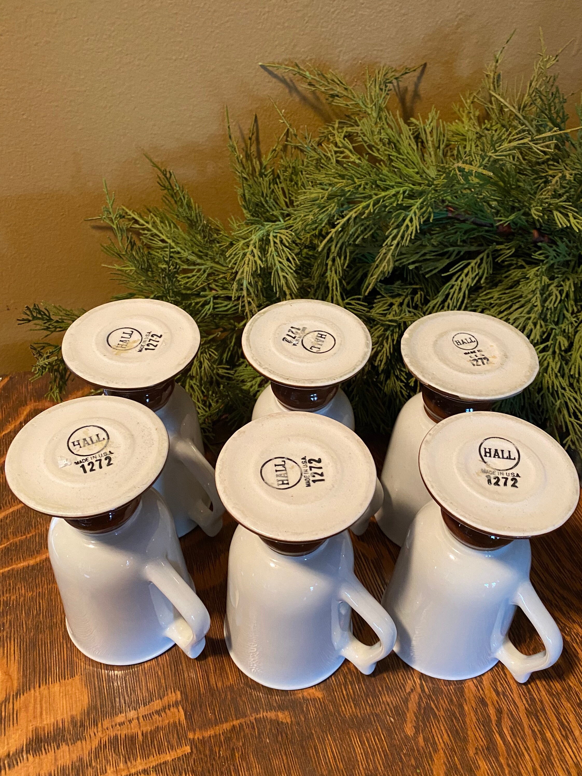 Mugs Vintage Hall Coffee Mugs Set of 6 Ironstone Mugs Etsy