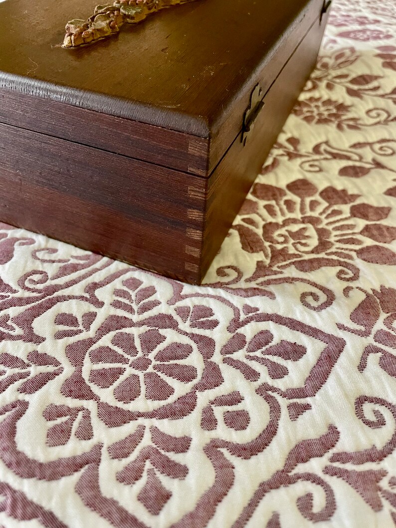 Vintage Wooden Box Letter Holder Desk Accessory Cigar Storage Etsy