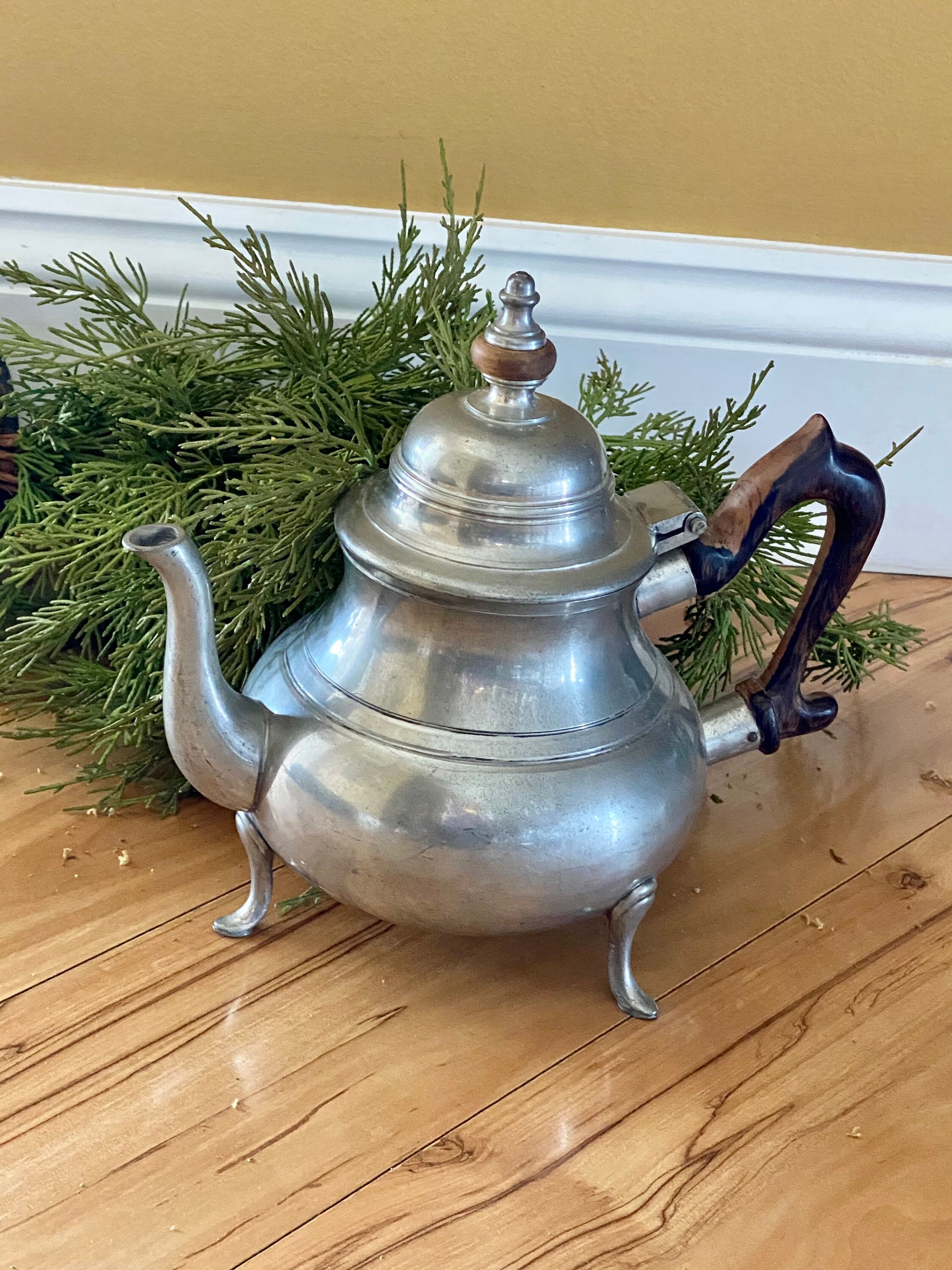 Pewter Teapot Vintage Stieff Pewter Coffee Pot Rosewood Etsy