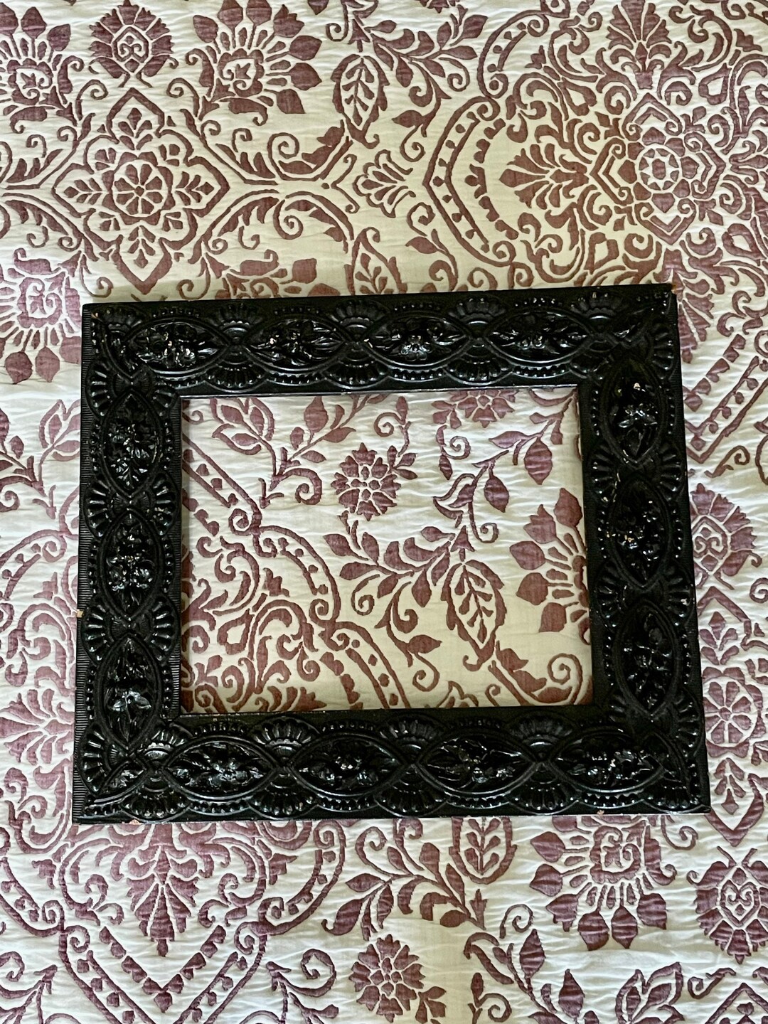 Vintage Wood Wall Frame Carved Floral Detailing Farmhouse Etsy