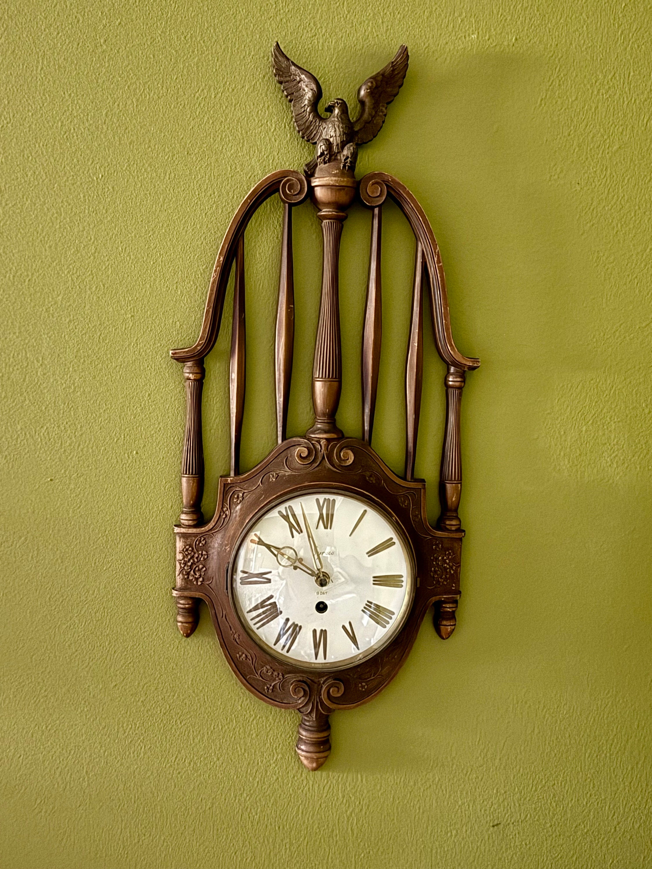 SYROCO社製 ヴィンテージ アンティーク ウォールクロック USA MID