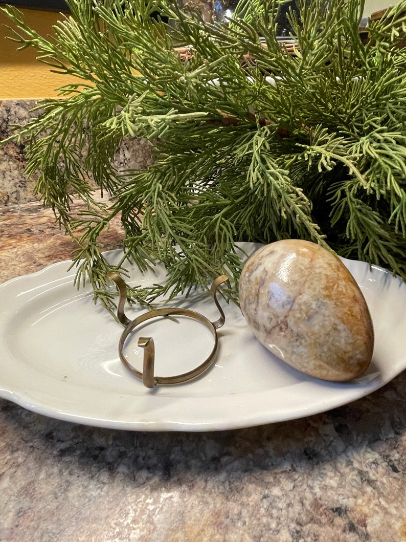 Onyx Egg Vintage Onyx Egg on Brass Stand Tabletop Decor Etsy