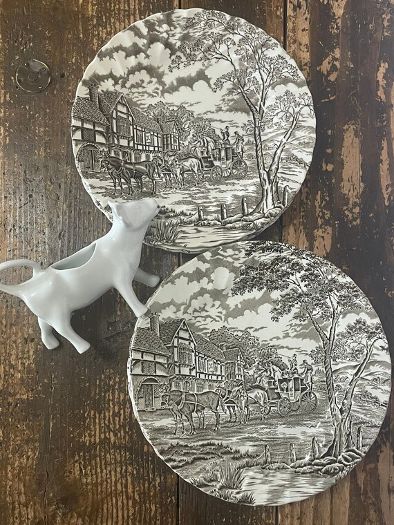 英国ヴィンテージ ロイヤルスタッフォードシャーTransferware トレイ