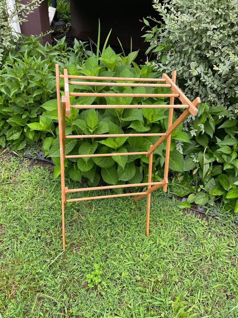 Vintage Wooden Drying Rack Display Piece Quilt Rack Etsy
