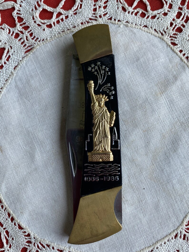Knife Vintage Commemorative Statue of Liberty Knife 1986 Etsy