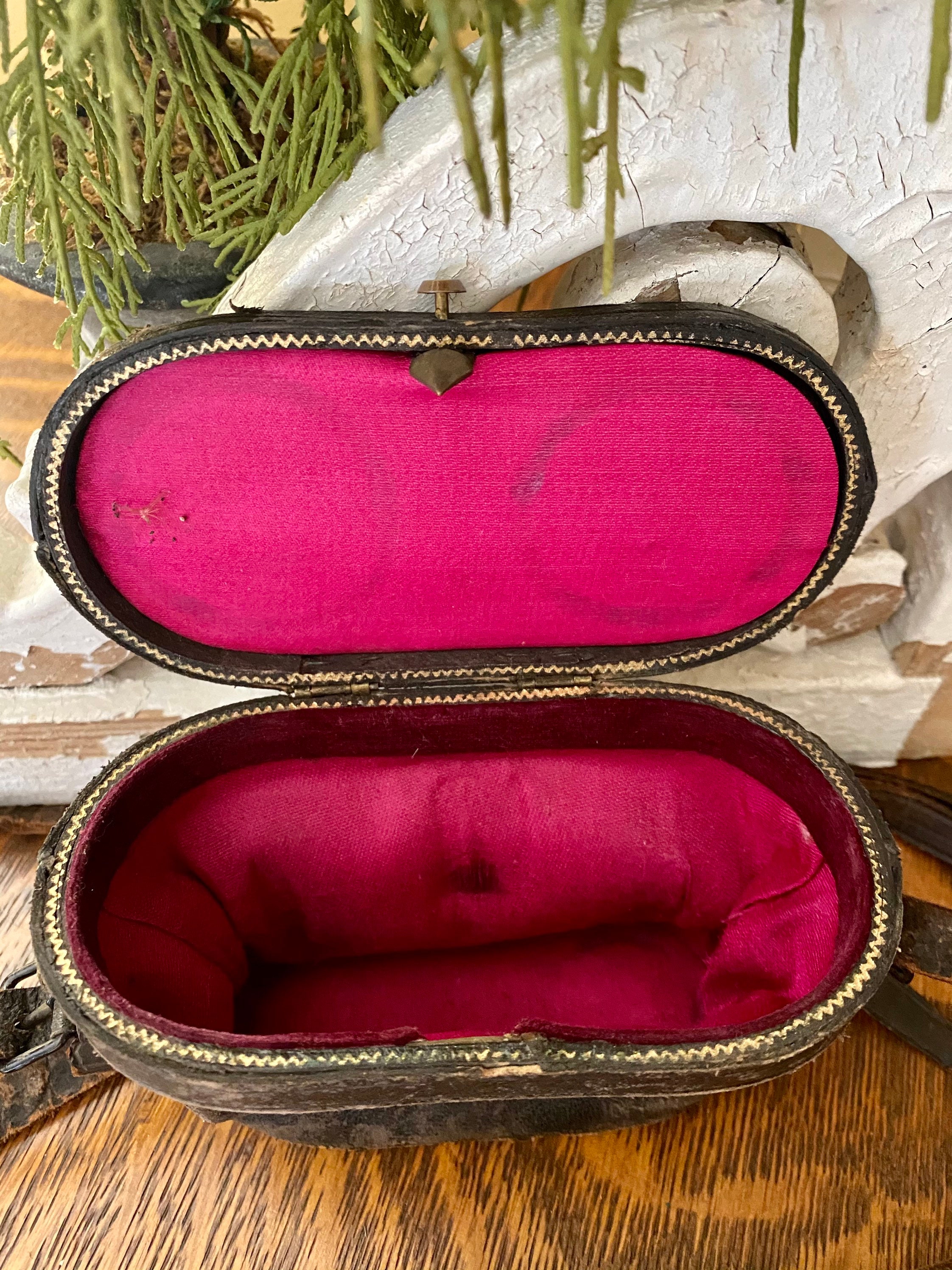 Binoculars Case Vintage Leather Binoculars Case Small Etsy