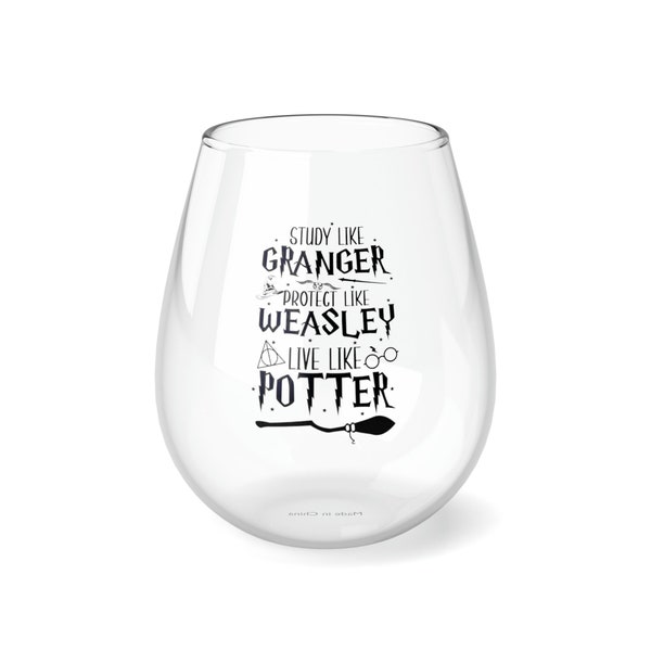 Granger Weasley Potter Stemless Wine Glass, 11.75oz