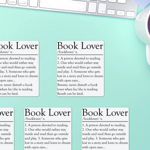 Wykrojnik Book Lover Definition // Naklejki Bujo, Naklejki do planera, Naklejki do scrapbookingu, Naklejki do Kindle, Naklejki do czytników e-booków