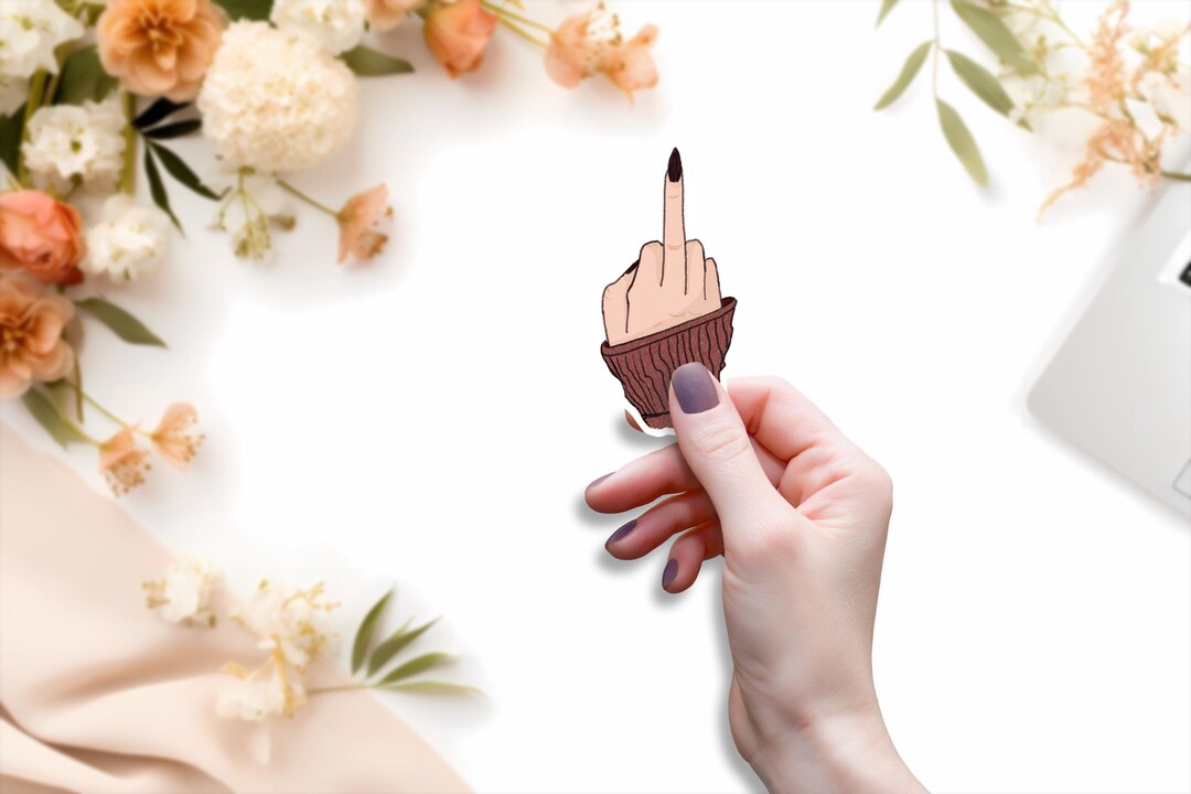 Middle Finger Die Cut Sticker // Bujo Stickers, Planner Stickers ...