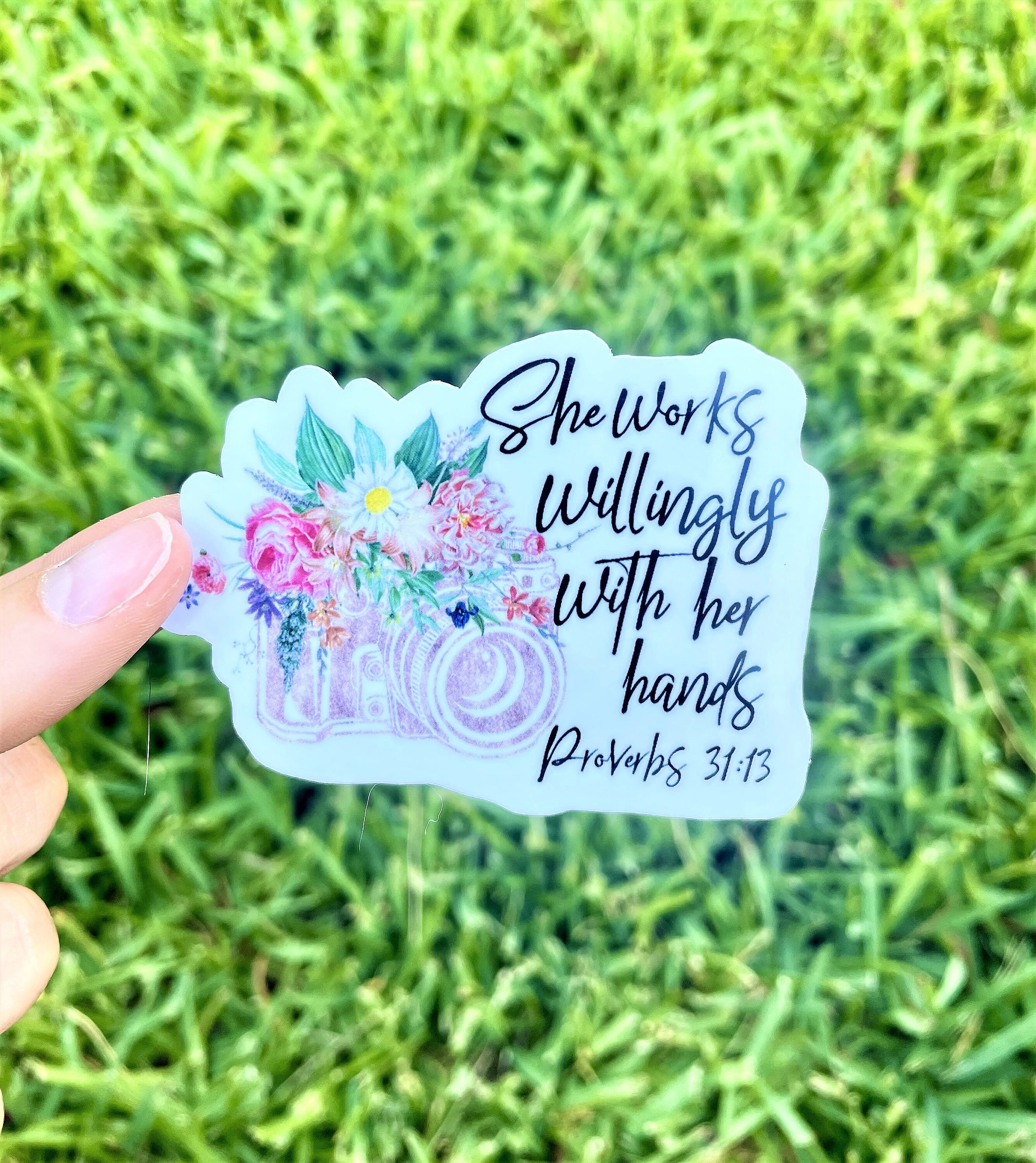 Photography Sticker | Camera Sticker | Proverbs 31:13 Sticker ...