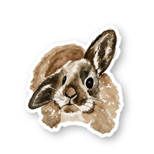 Brown Bunny Magnet | Animal Magnet | Cute Watercolor Magnet